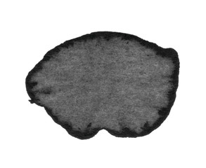 Chinese ink mark. Black brush strokes. Freehand drawing. Rendering of ink . Splashing ink. Vector illustration. Isolated on white background.