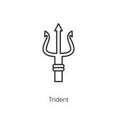 trident icon vector symbol sign