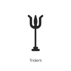 trident icon vector symbol sign