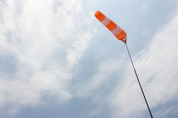 Clear sky and blue sky  A wind vane blown by the wind