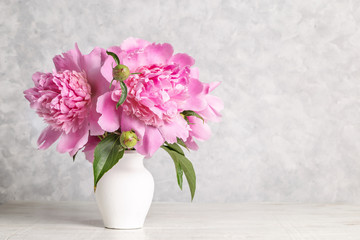 Bouquet of pink peonies