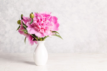 Bouquet of pink peonies