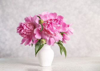 Bouquet of pink peonies