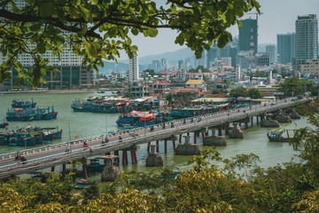 bridge over the river in Vietnam 