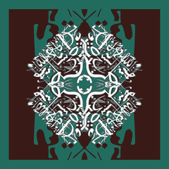 Eastern calligraphy stylised seamless vector pattern devoted to Aya-Sophia Temple