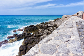 View of the Coast of Cefalu in Sicily, Italy
