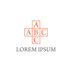 Obraz premium vector illustration cross and letter icon logo design