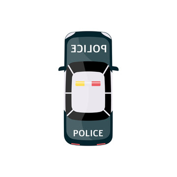 Police car from top view. Isolated cartoon drawing of law enforcement vehicle with siren Stock Vector | Adobe Stock Police car from top view. Isolated cartoon drawing of law enforcement vehicle with siren Stock Vector | Adobe Stock