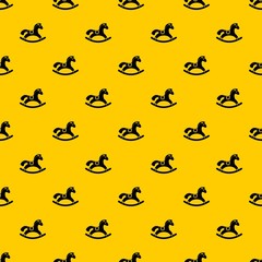 Rocking horse pattern seamless vector repeat geometric yellow for any design