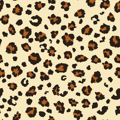 Leopard pattern design. vector seamless background