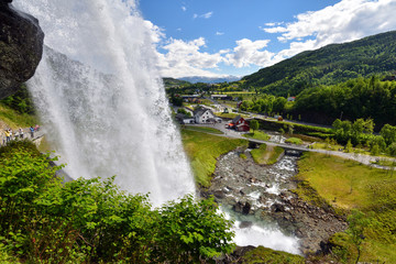 Fototapeta na wymiar Steinsdalsfossen Waterfall (Norway)