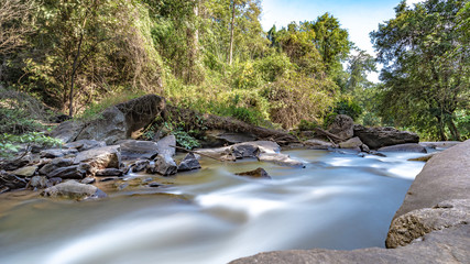 Stunning Waterfall In Botanical Forest