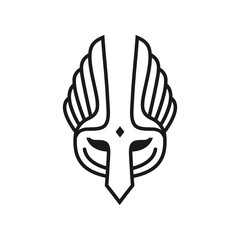 mask and wing outline design