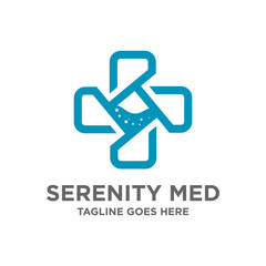 symbol logo plus medical design