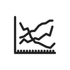 line chart vector icon