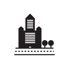 Obraz premium office building vector icon