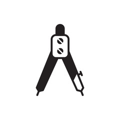 drawing compass vector icon