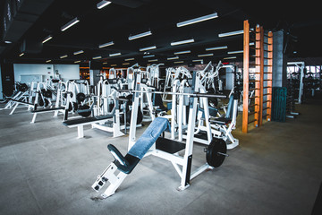 Fototapeta na wymiar gym modern fitness center room