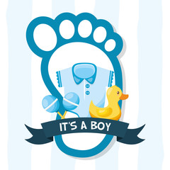 Obraz premium boy decoration baby shower card