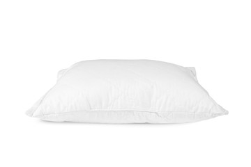 White pillow against white background