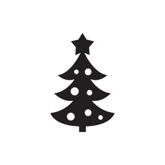 christmas tree vector icon