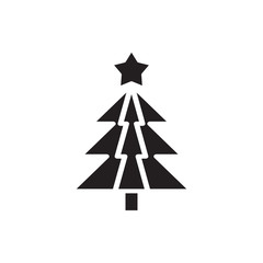 christmas tree vector icon