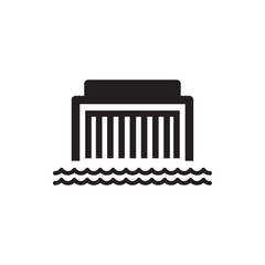hydro power plant vector icon
