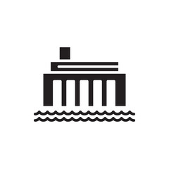 hydro power plant vector icon