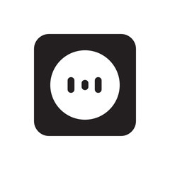 Fototapeta premium power socket vector icon