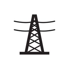 power line pillar vector icon