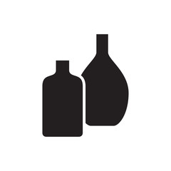 glass bottle vector icon