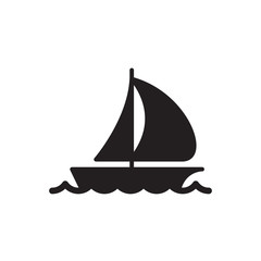 sail boat vector icon