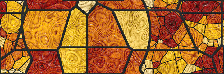 3d stained glass- abstract mosaic architecture