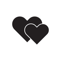 double heart vector icon