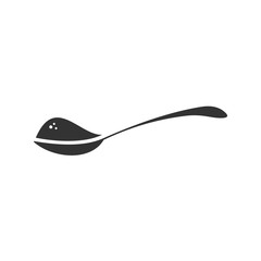 Spoon with sugar icon template black color editable. Teaspoon with sugar symbol Flat vector sign isolated on white background. Simple logo vector illustration for graphic and web design.