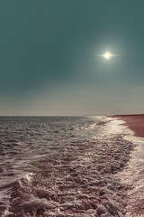 Sandy beach- sea background