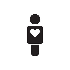 man in love vector icon