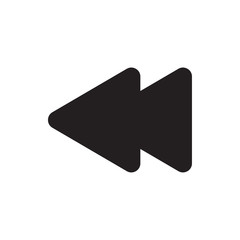 fast backward vector icon