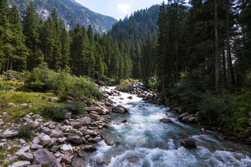 The Krimml Waterfalls in the High Tauern National Park, Salzburg (Austria)