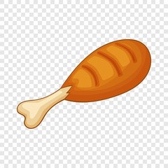 Chicken meat on the bone icon. Cartoon illustration of chicken meat on the bone vector icon for web