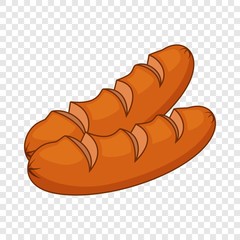 Loaf bread icon. Cartoon illustration of loaf bread vector icon for web