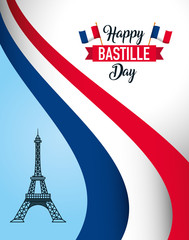Obraz na płótnie Canvas happy bastille day
