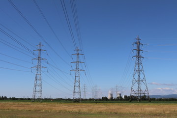 Centrale nucléaire du Bugey - Ville de Saint Vulbas - Département de l'Ain - France - Vue avec...
