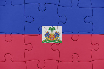 puzzle with the national flag of haiti.