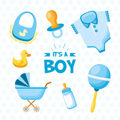 boy decoration baby shower card