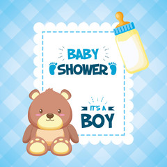 boy decoration baby shower card