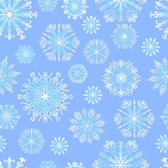 Beautiful Christmas pattern with snowflakes.Vector, EPS10.