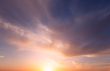 Beautiful orange-purple sunset.