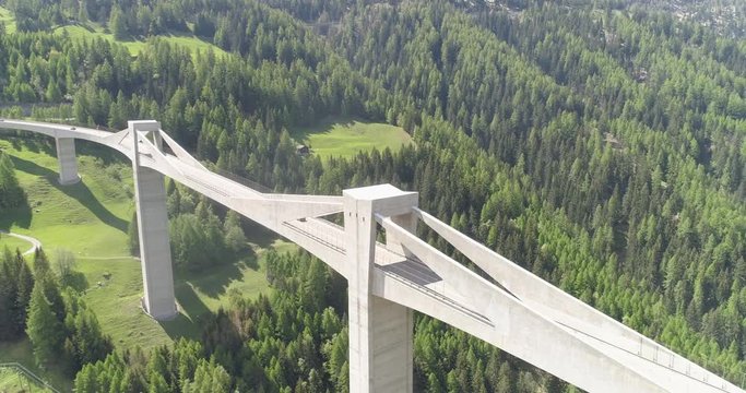 Stunning cinematic shot of Napol&eacute;on bridge in Switzerland