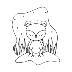 cute porcupine animal isolated icon